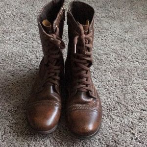 Steve Madden Brown Leather Boots.8.5